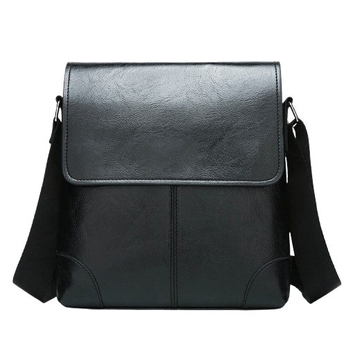 Bolso Bandolera Negra Hombre y Mujer Cuero PU